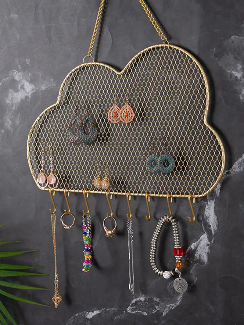 Cloud-Shaped Metal Earring Organizer
