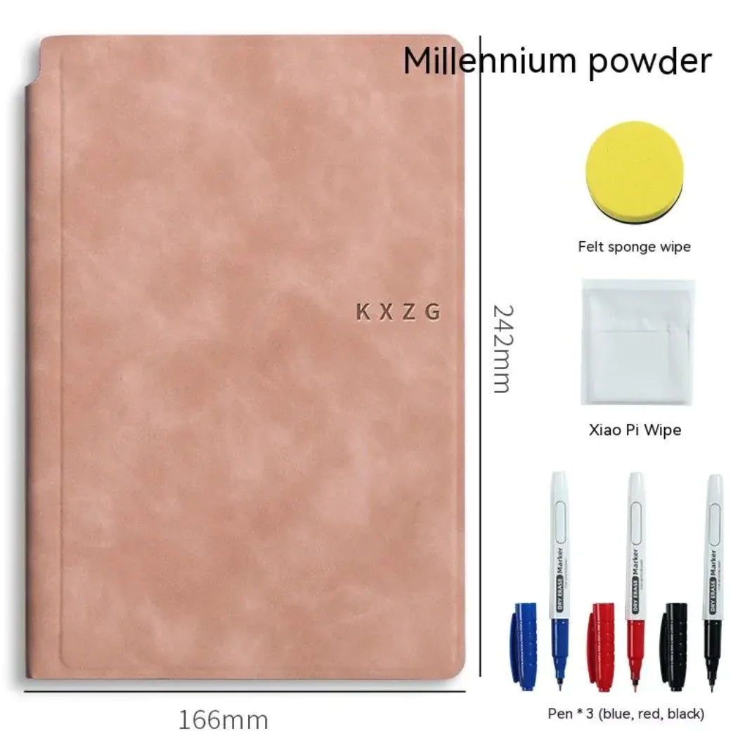 Leather Erasable Whiteboard Notebook