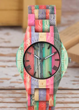 Multi-Color Bamboo Watch