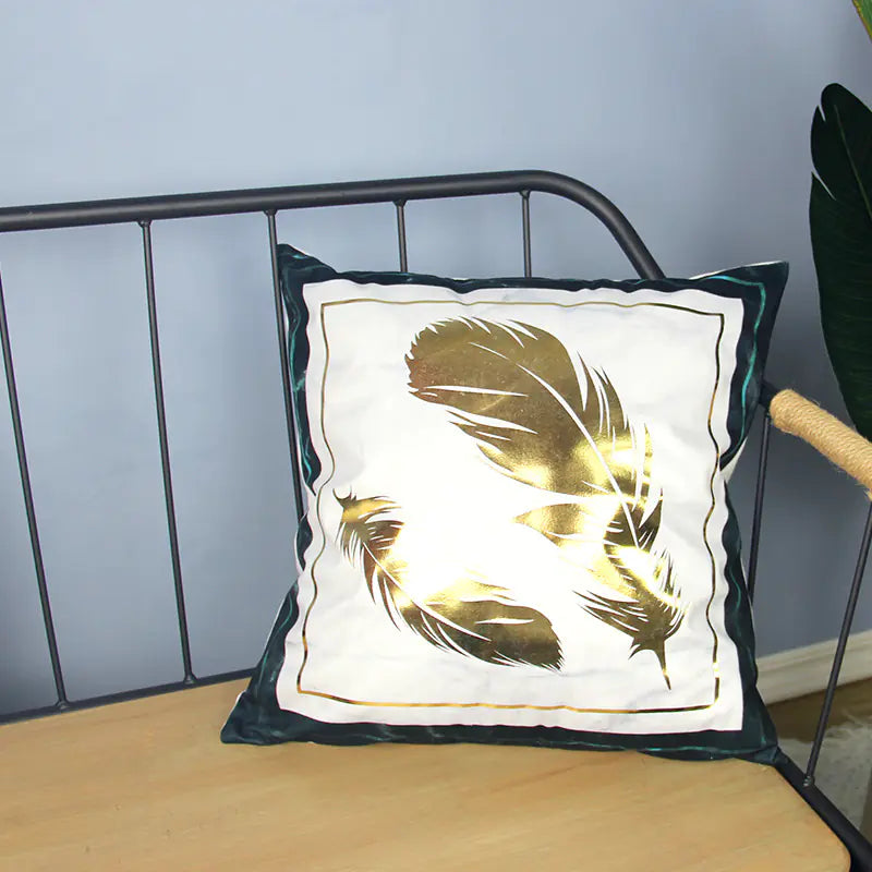 Bronze Marble Plush Cushion Cover
