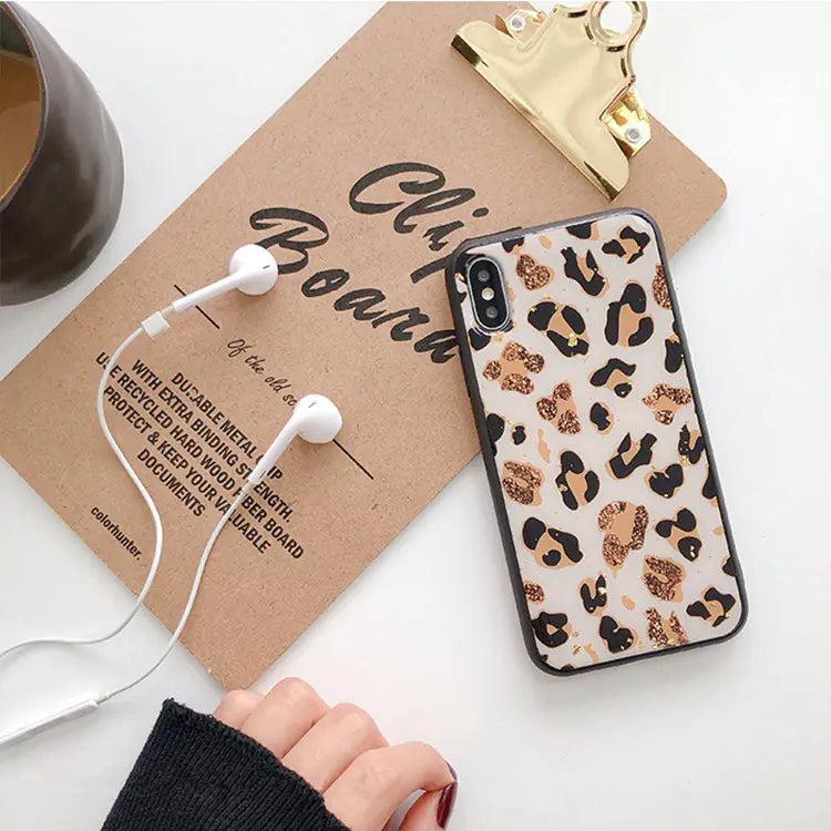 Gold Leopard Print Phone Case