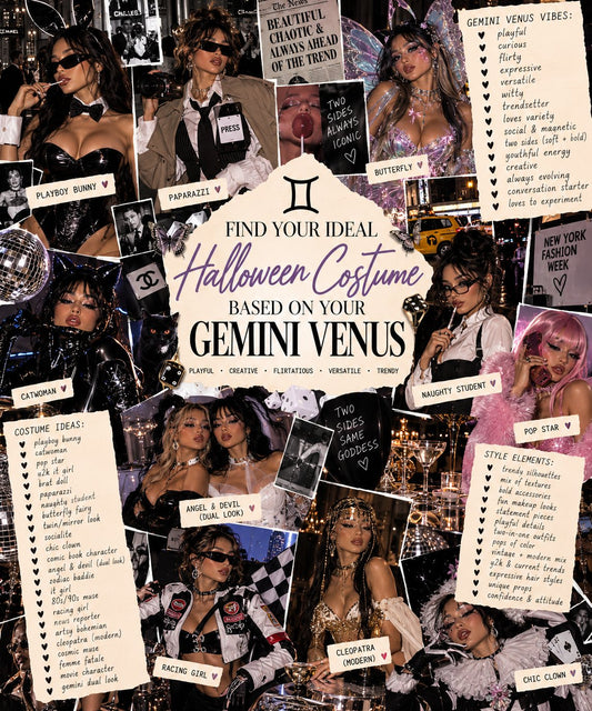 Gemini Venus Halloween costume collage
