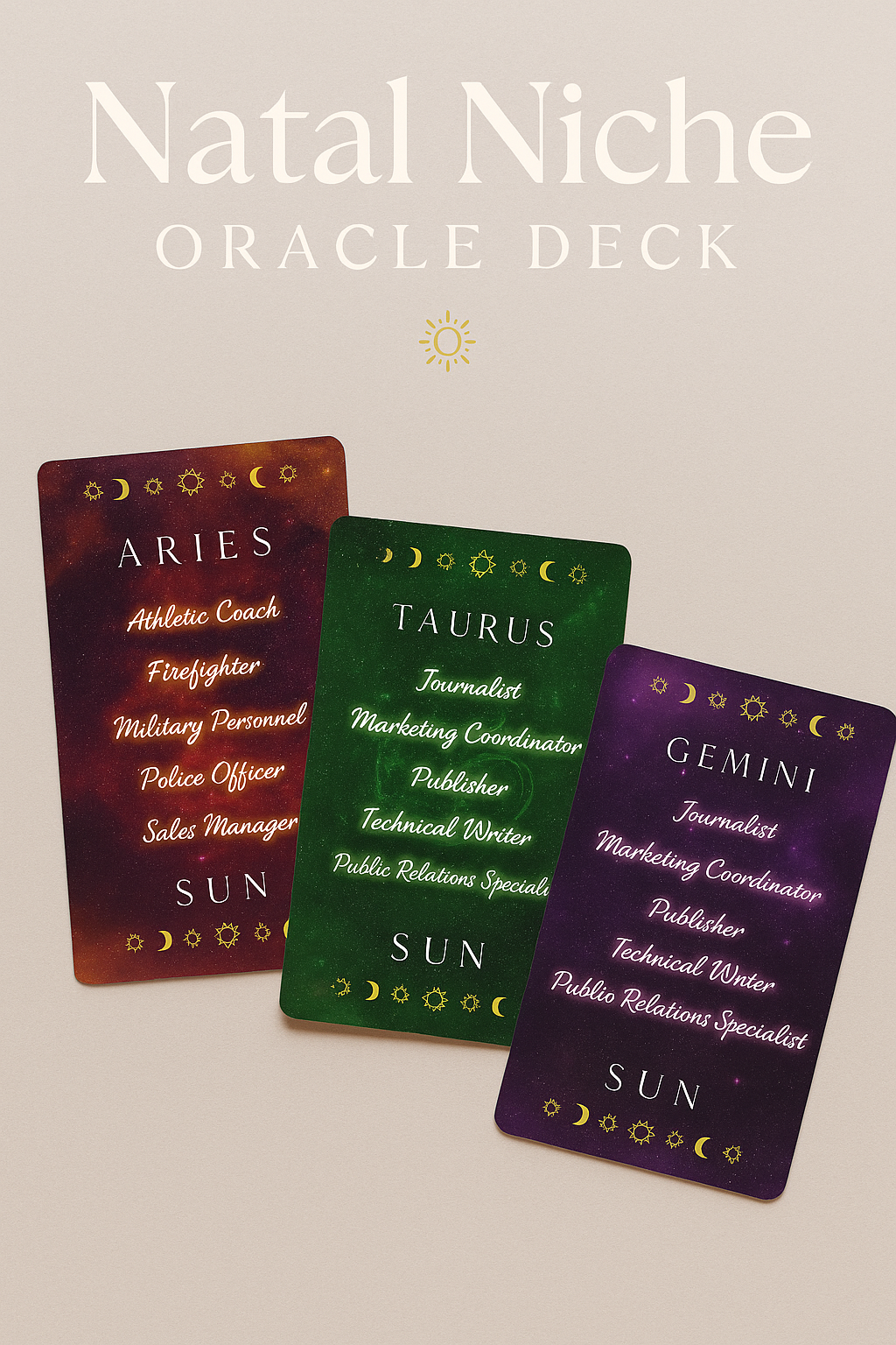 ✨ Unlock Your Cosmic Calling: Introducing the Natal Niche Oracle Cards