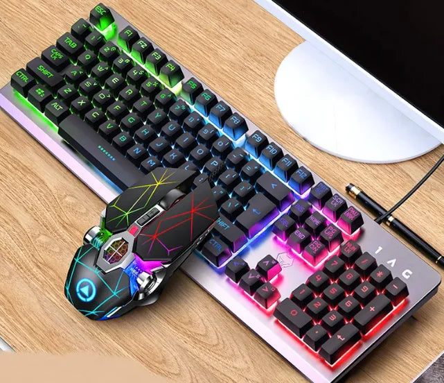 Futuristic RGB Keyboard & Mouse Kit