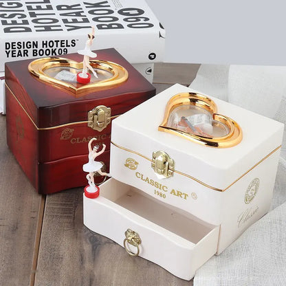 Vintage Music Box with Jewelry Storage
