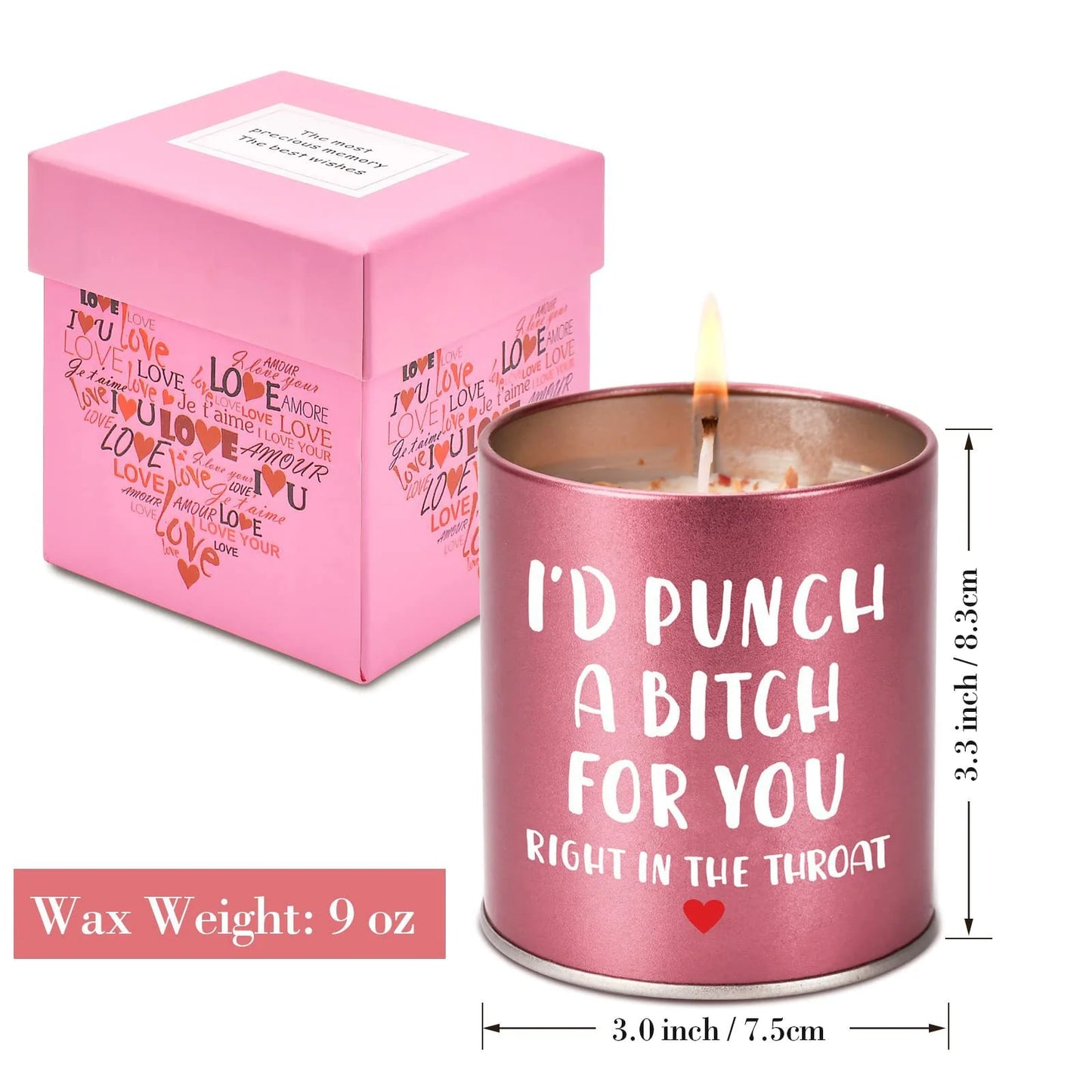 "I'd Punch a Bitch For You" Scented Candle