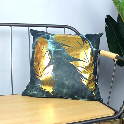 Bronze Marble Plush Cushion Cover