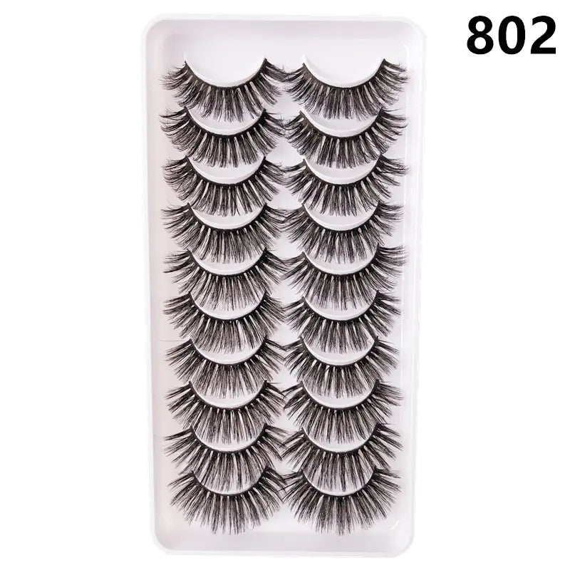 Faux Mink Lash Set – Wispy & Reusable (10 Pairs)