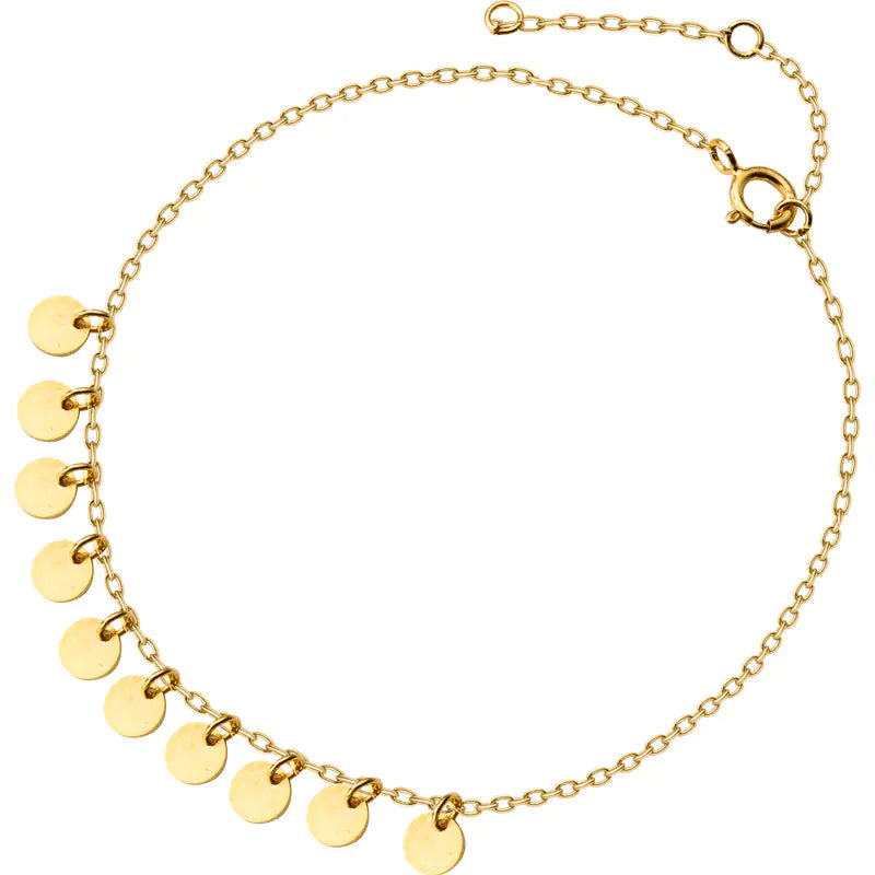 Gold Tassel Charm Bracelet