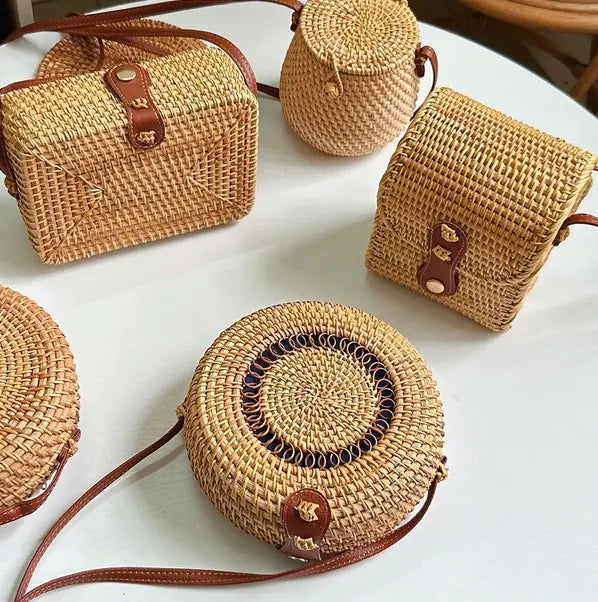 Woven Rattan Mini Bag