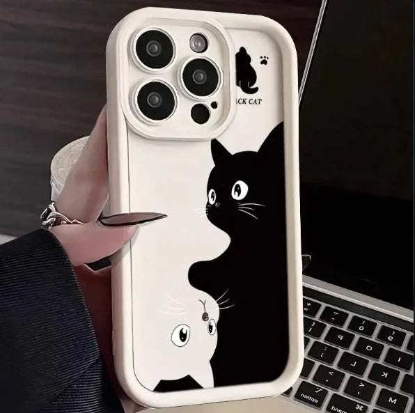 Yin Yang Cat Silicone Phone Case