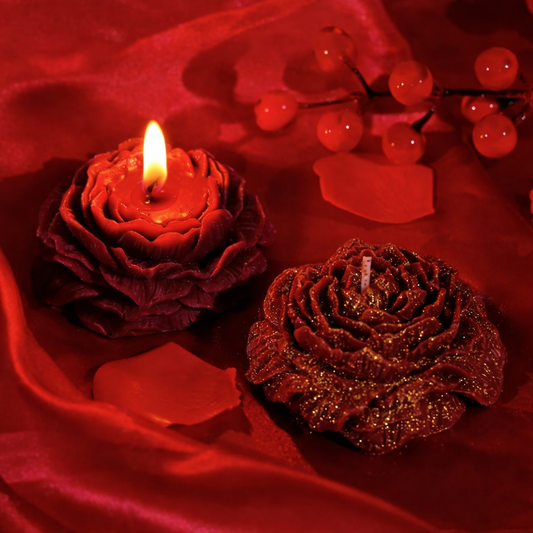 Handmade Peony Rose Candle