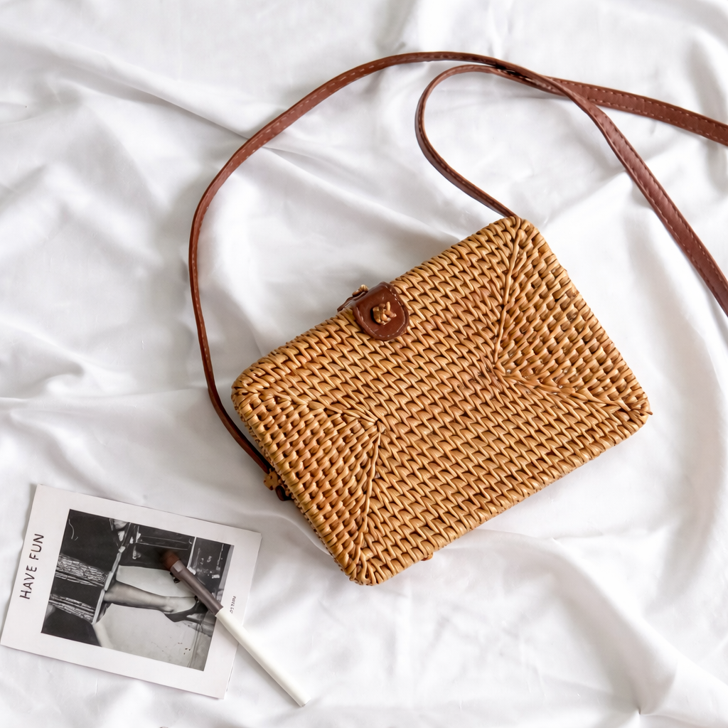 Woven Rattan Mini Bag