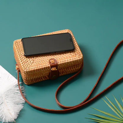 Woven Rattan Mini Bag