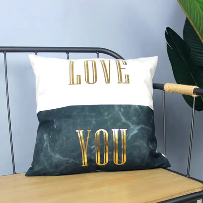 Bronze Marble Plush Cushion Cover