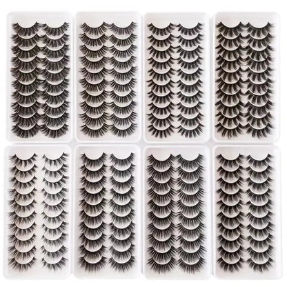 Faux Mink Lash Set – Wispy & Reusable (10 Pairs)