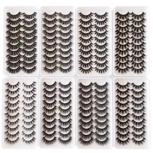 Faux Mink Lash Set – Wispy & Reusable (10 Pairs)