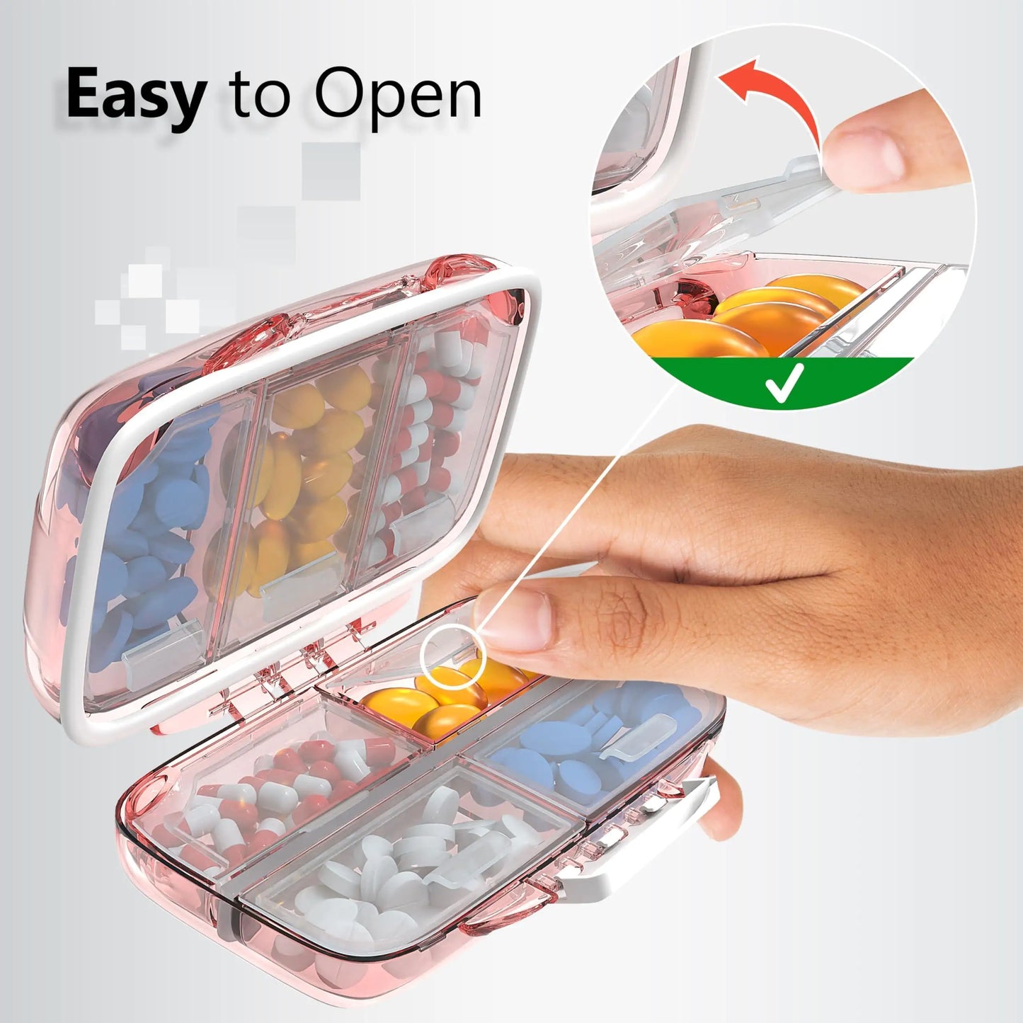 Compact Travel Pill Organizer
