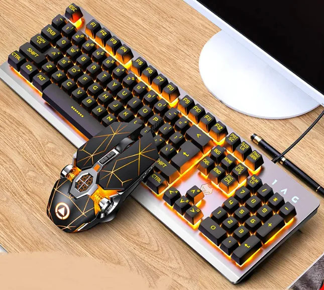 Futuristic RGB Keyboard & Mouse Kit