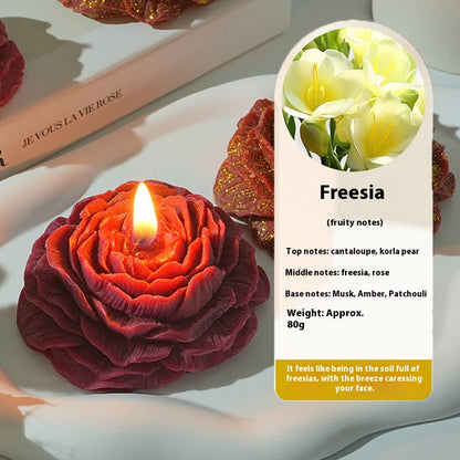 Handmade Peony Rose Candle