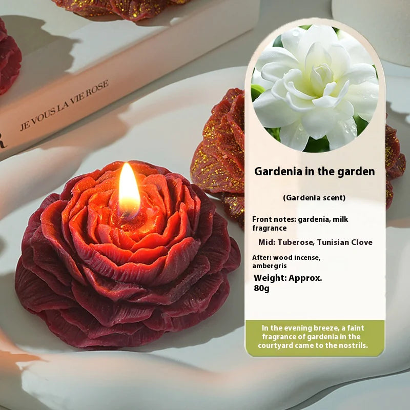 Handmade Peony Rose Candle