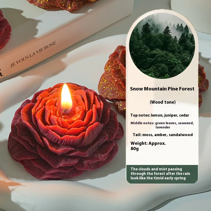 Handmade Peony Rose Candle