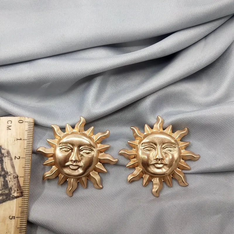Gold Sunburst Earrings