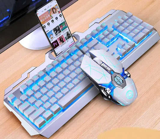 Futuristic RGB Keyboard & Mouse Kit
