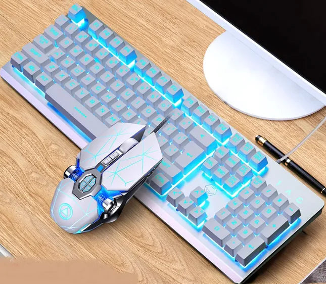 Futuristic RGB Keyboard & Mouse Kit