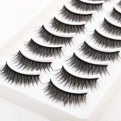 Faux Mink Lash Set – Wispy & Reusable (10 Pairs)