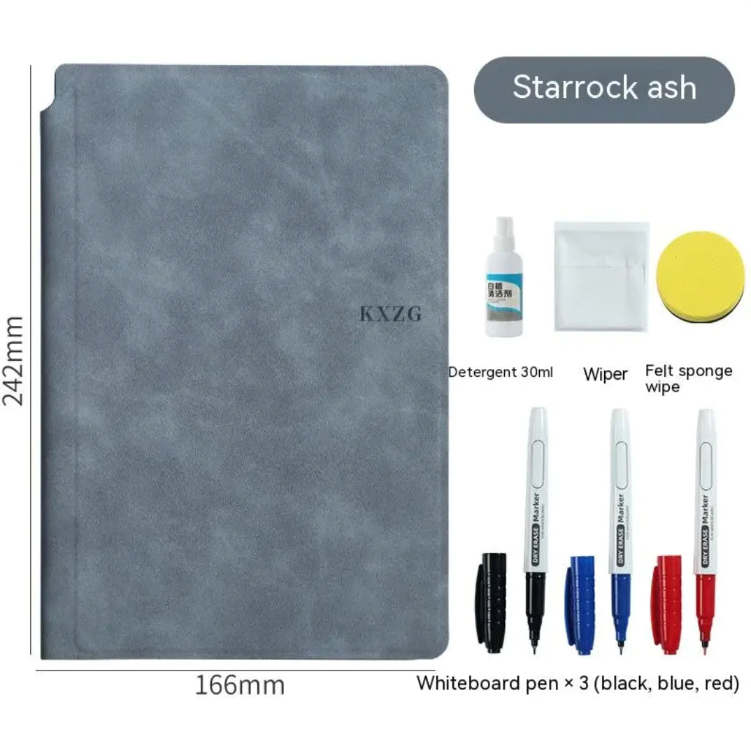 Leather Erasable Whiteboard Notebook