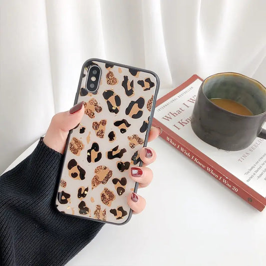Gold Leopard Print Phone Case