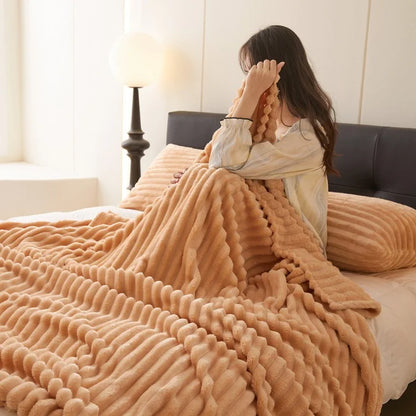 Ultra Plush Velvet Rabbit Fur Blanket