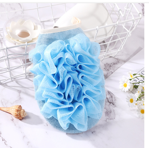 Bath Glove + Flower Pouf
