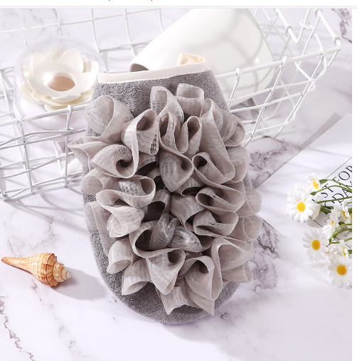 Bath Glove + Flower Pouf