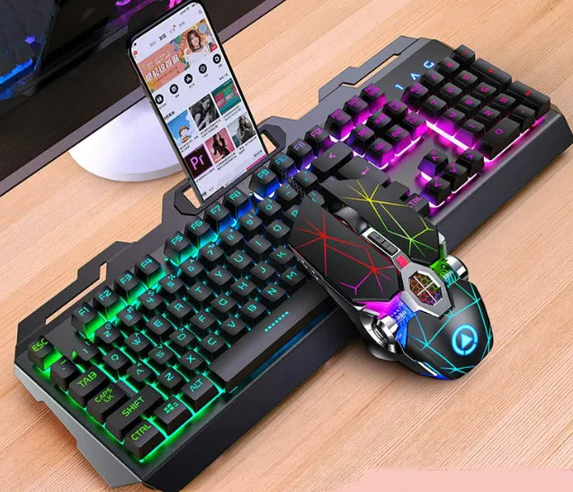 Futuristic RGB Keyboard & Mouse Kit