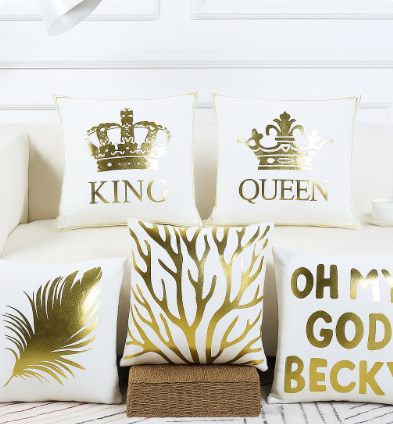 Bronze Marble Plush Cushion Cover
