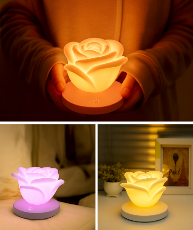 USB LED Rose Touch Lamp