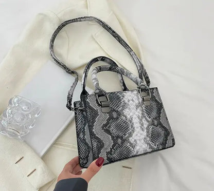 Ladies Snake Print Mini Crossbody Bag