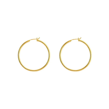 Oversized Gold-Plated Hoop Earrings