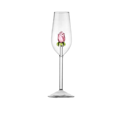 Rose Wine Glass