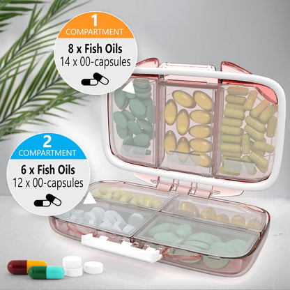 Compact Travel Pill Organizer