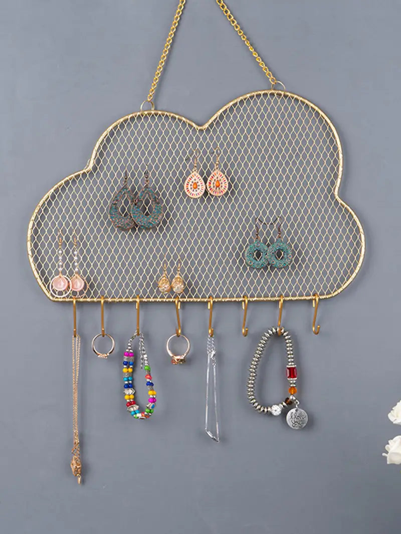 Cloud-Shaped Metal Earring Organizer