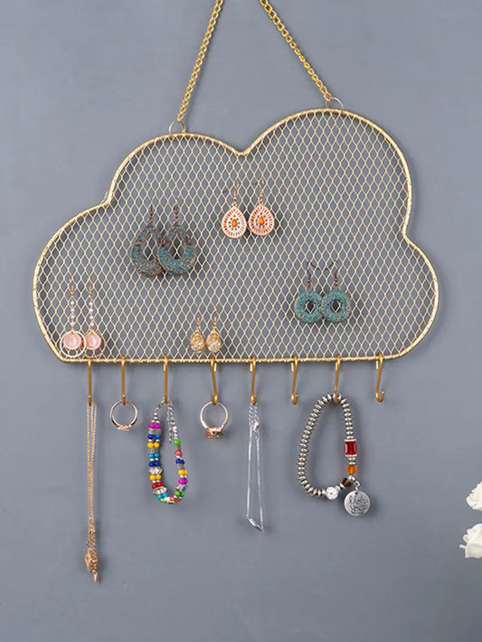Cloud-Shaped Metal Earring Organizer