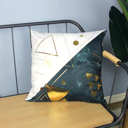 Bronze Marble Plush Cushion Cover