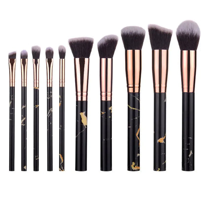 15-Piece Marble Makeup Brush Set