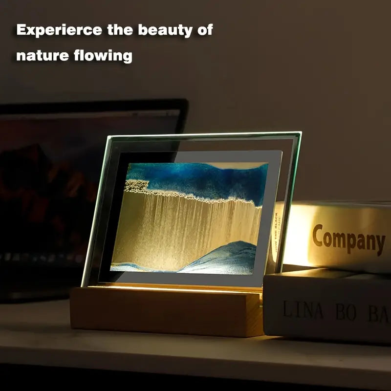 Dream Flow Quicksand Lamp – USB 3D LED Desk Light