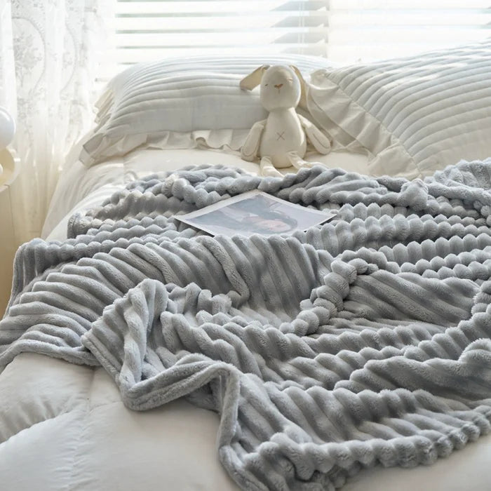 Ultra Plush Velvet Rabbit Fur Blanket