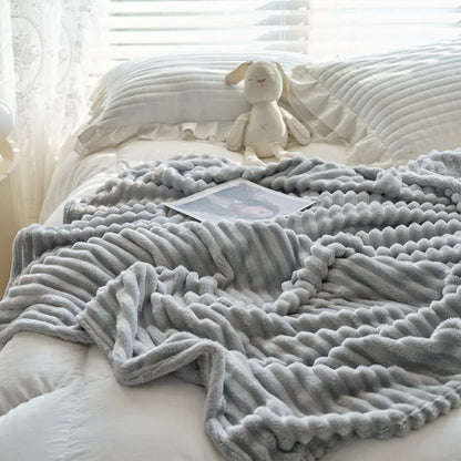 Ultra Plush Velvet Rabbit Fur Blanket