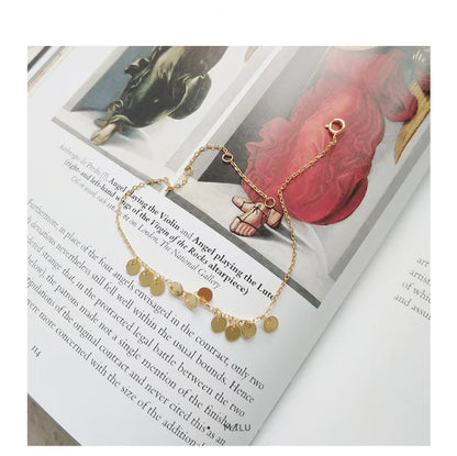 Gold Tassel Charm Bracelet